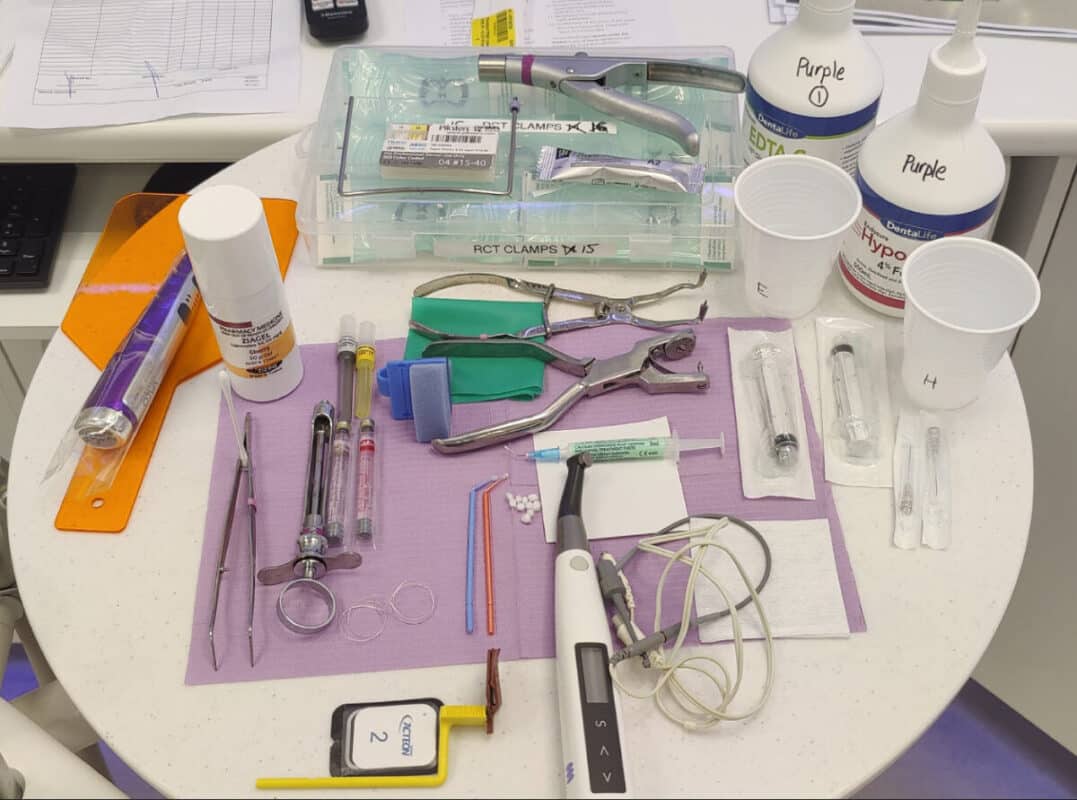 Root Canal Setup DA side Dr Mia Hemo-Prep